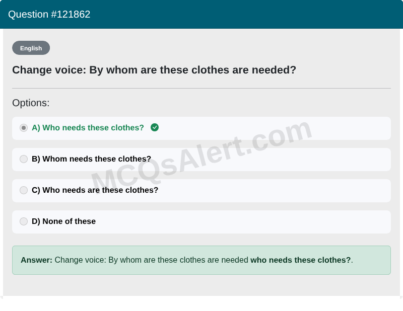 Question Screenshot