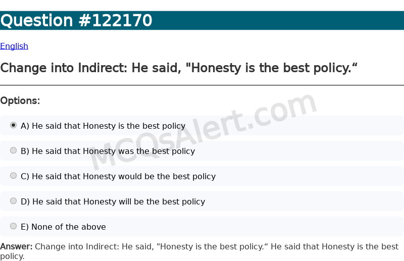 Question Screenshot