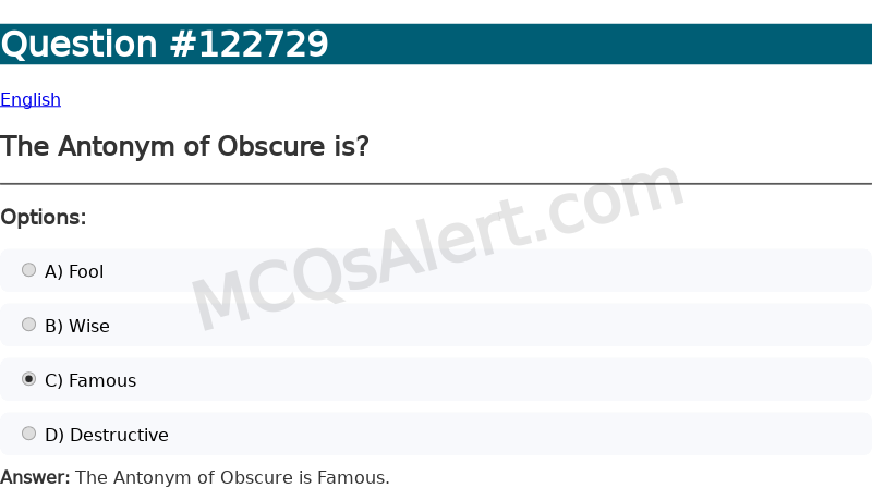 Question Screenshot