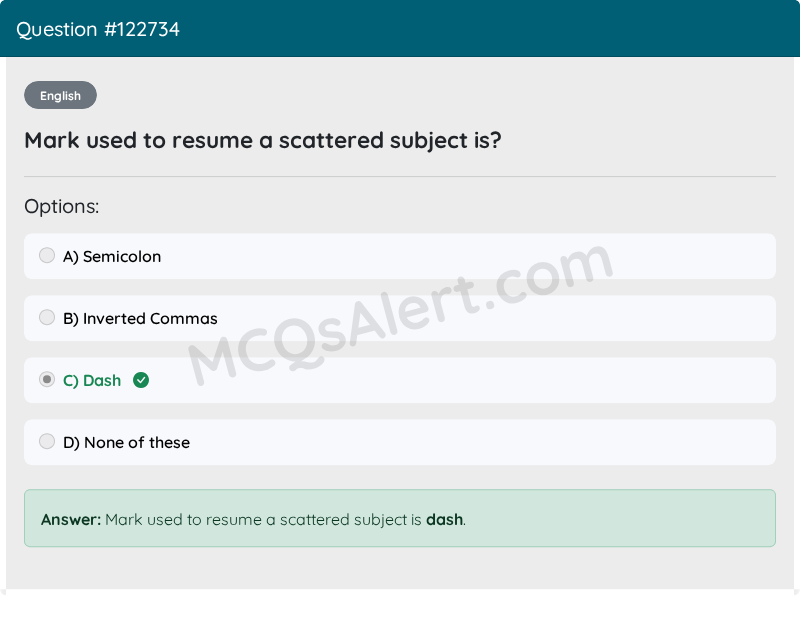 Question Screenshot