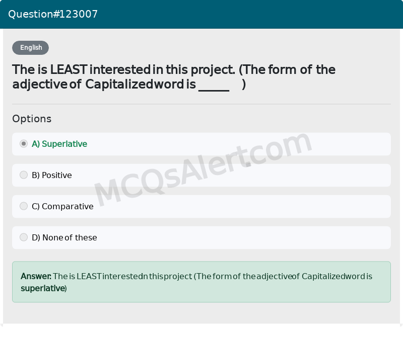 Question Screenshot