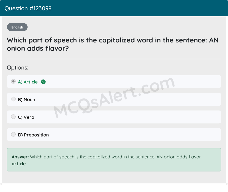 Question Screenshot