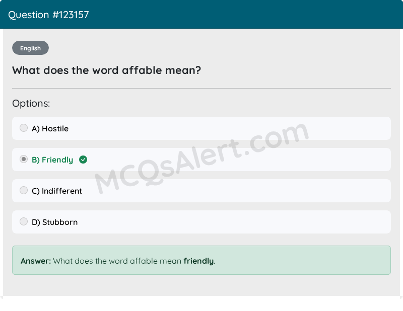 Question Screenshot