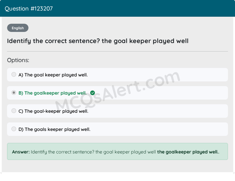 Question Screenshot