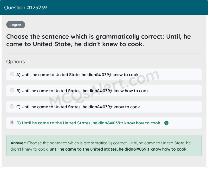 Question Screenshot