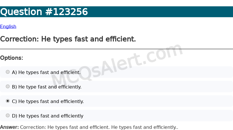 Question Screenshot