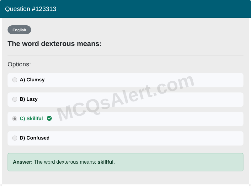 Question Screenshot