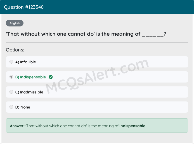 Question Screenshot