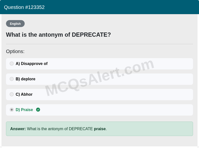 Question Screenshot