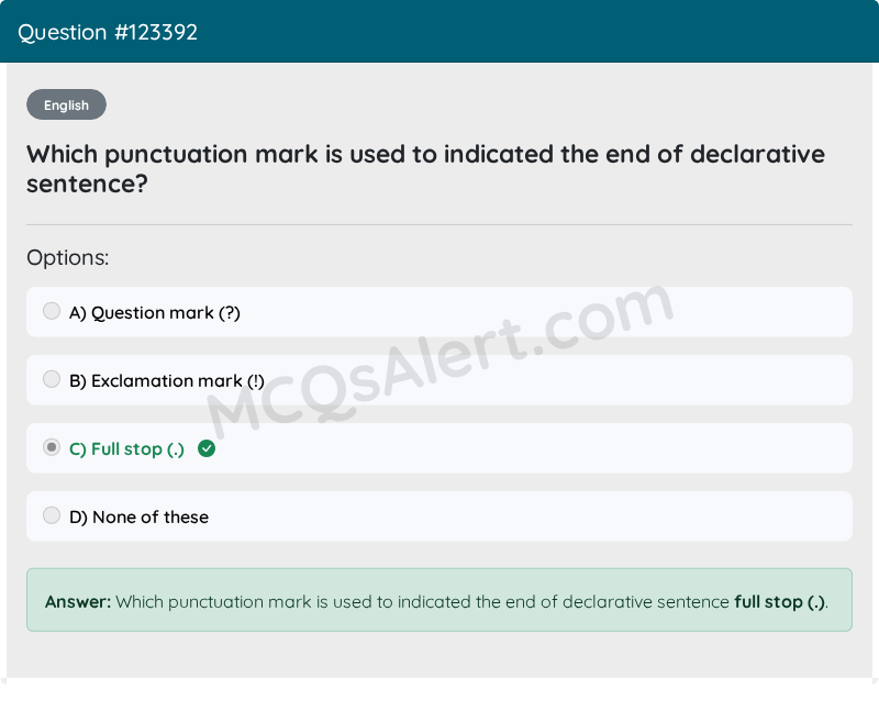 Question Screenshot