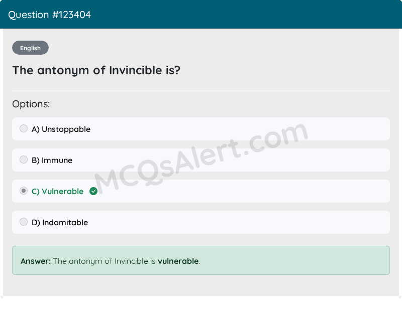 Question Screenshot