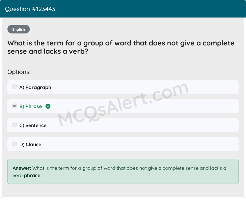 Question Screenshot
