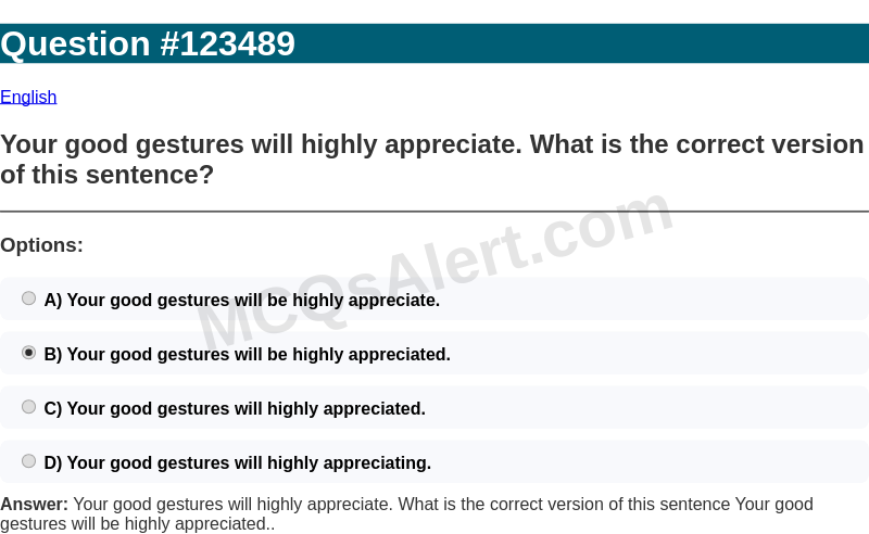 Question Screenshot