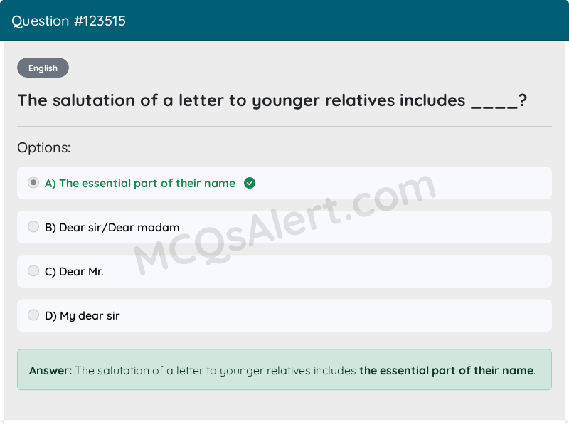 Question Screenshot