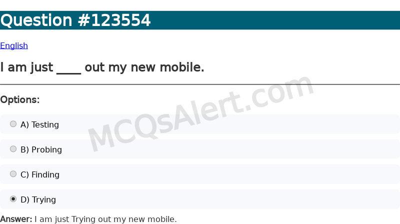 Question Screenshot