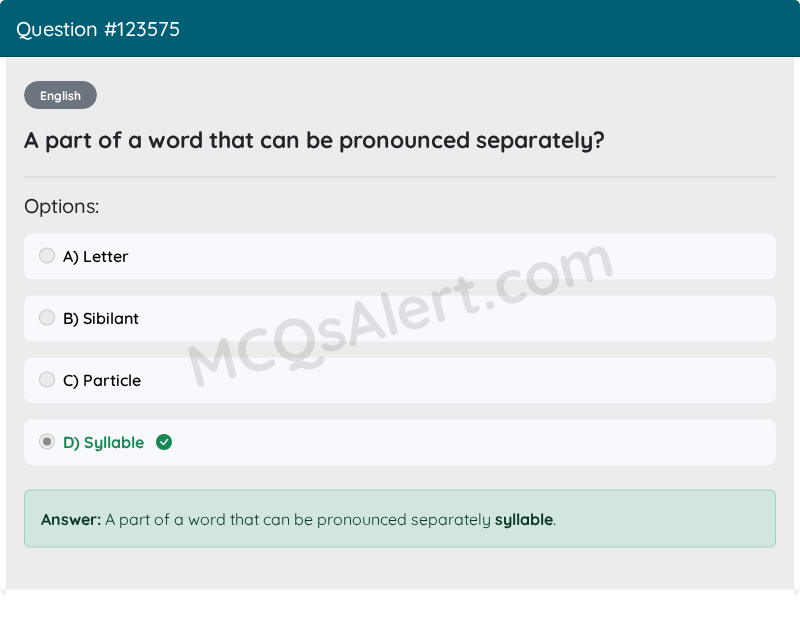 Question Screenshot