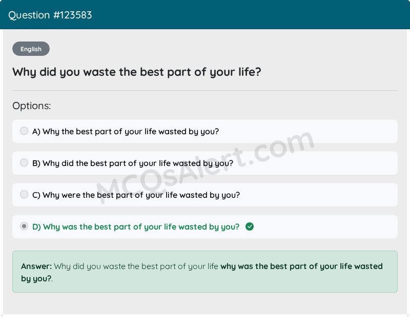 Question Screenshot