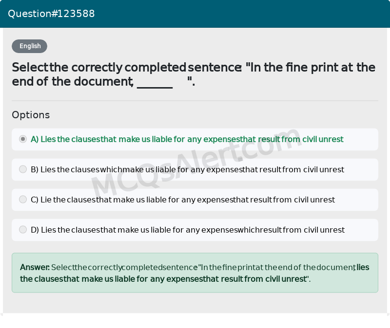 Question Screenshot