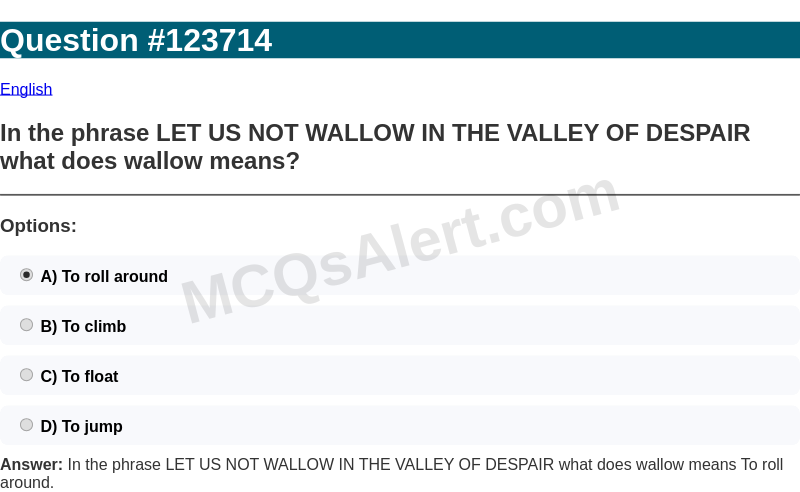 Question Screenshot