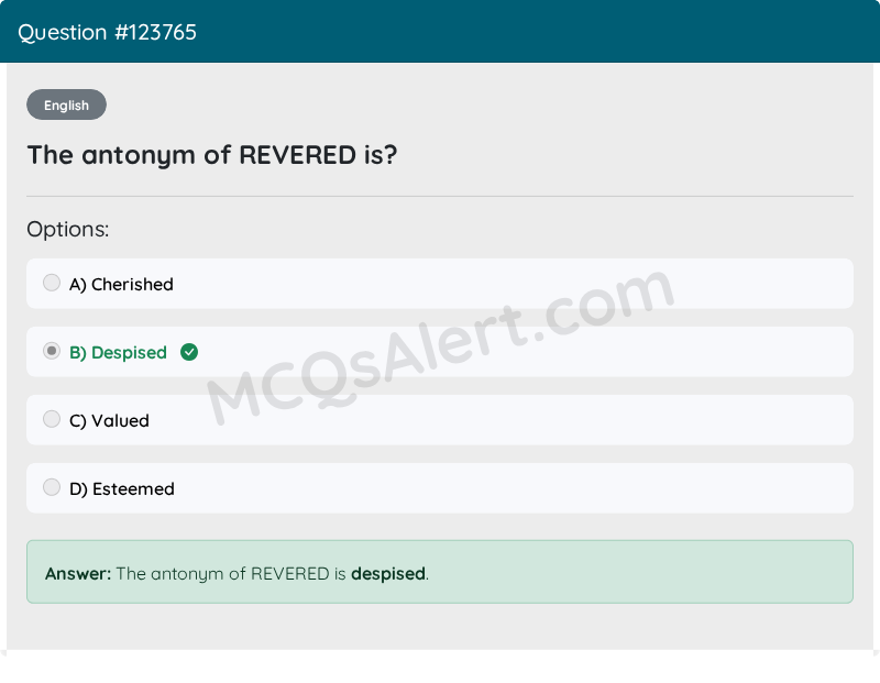 Question Screenshot