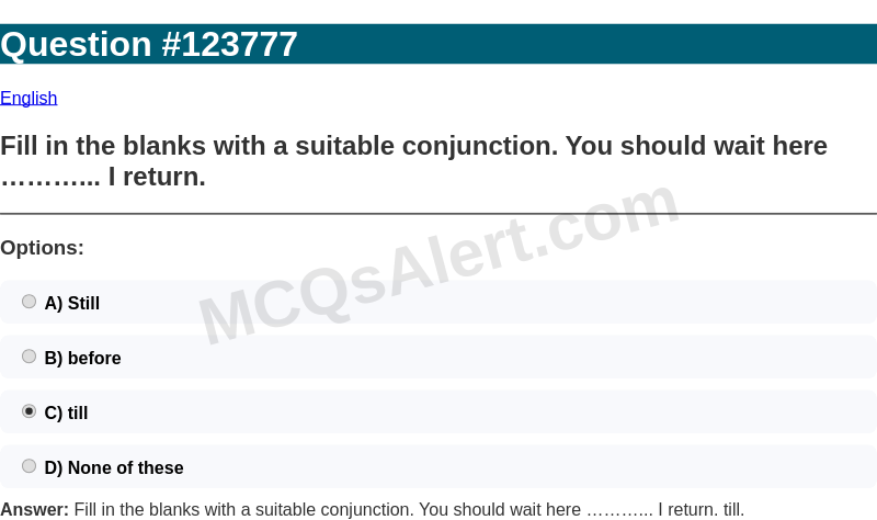 Question Screenshot