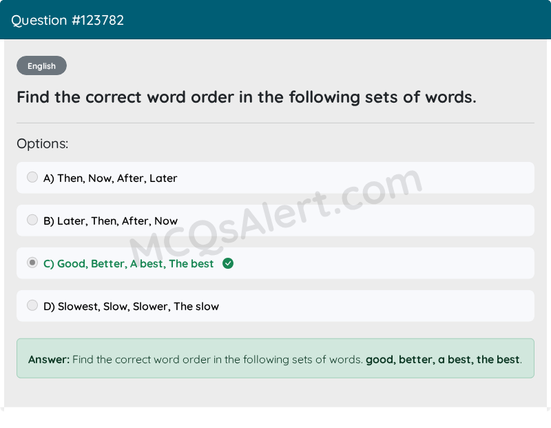 Question Screenshot