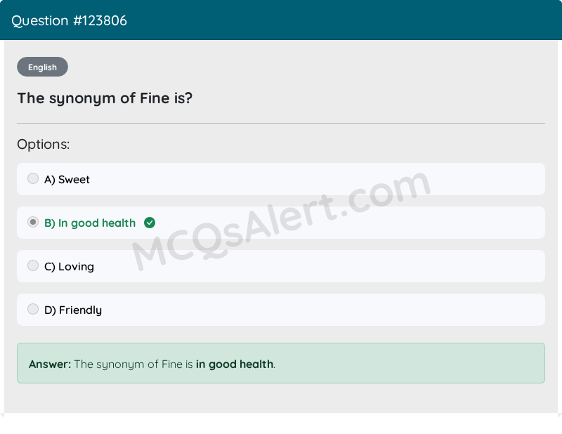 Question Screenshot