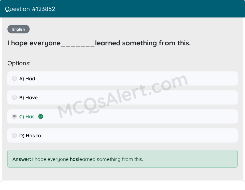 Question Screenshot