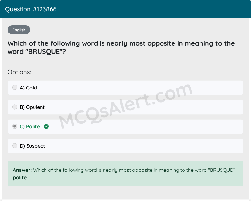 Question Screenshot