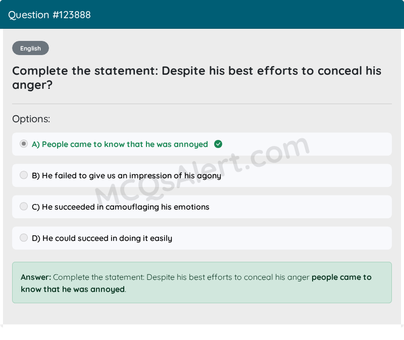 Question Screenshot