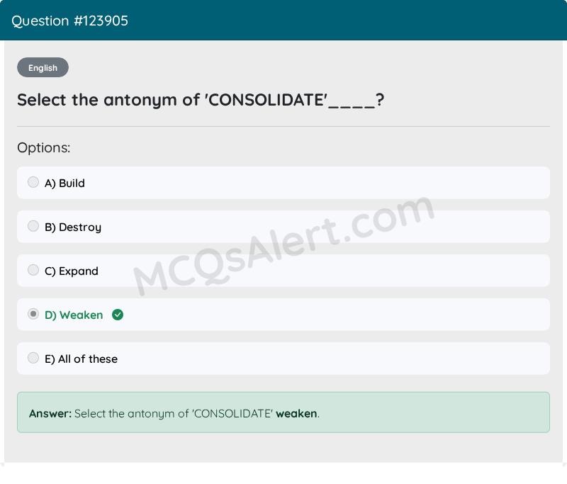 Question Screenshot
