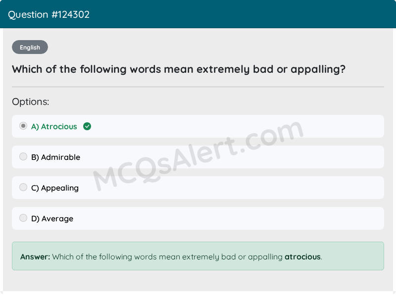 Question Screenshot