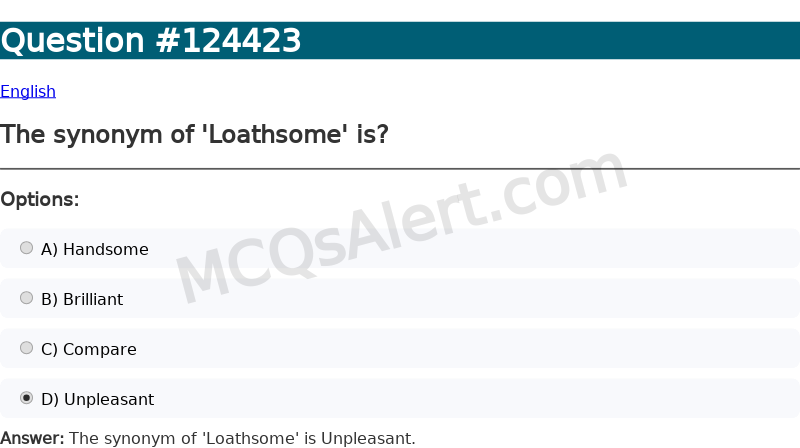 Question Screenshot