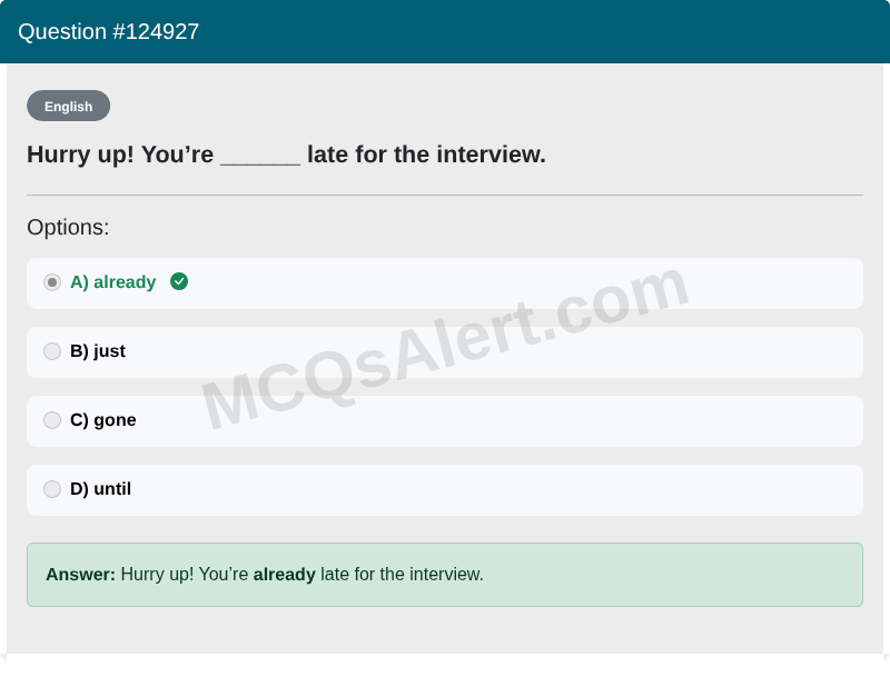 Question Screenshot