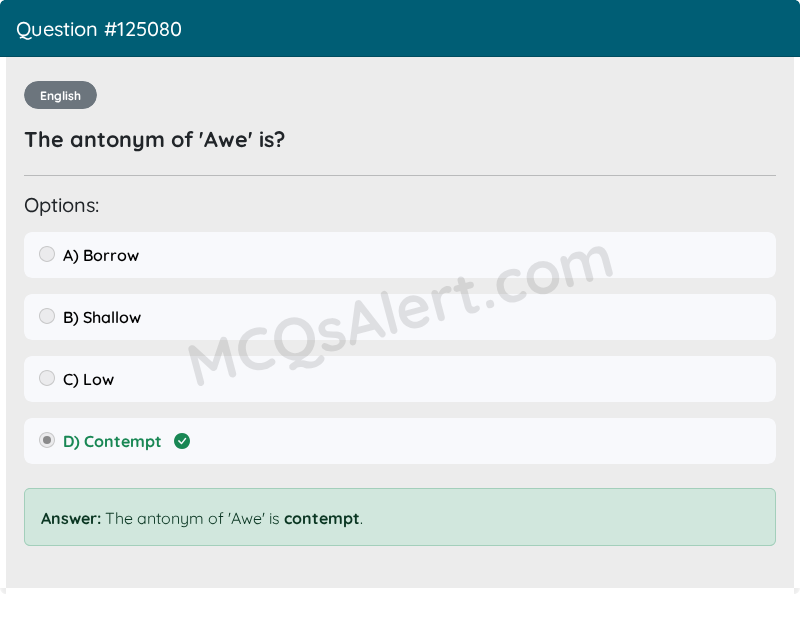 Question Screenshot