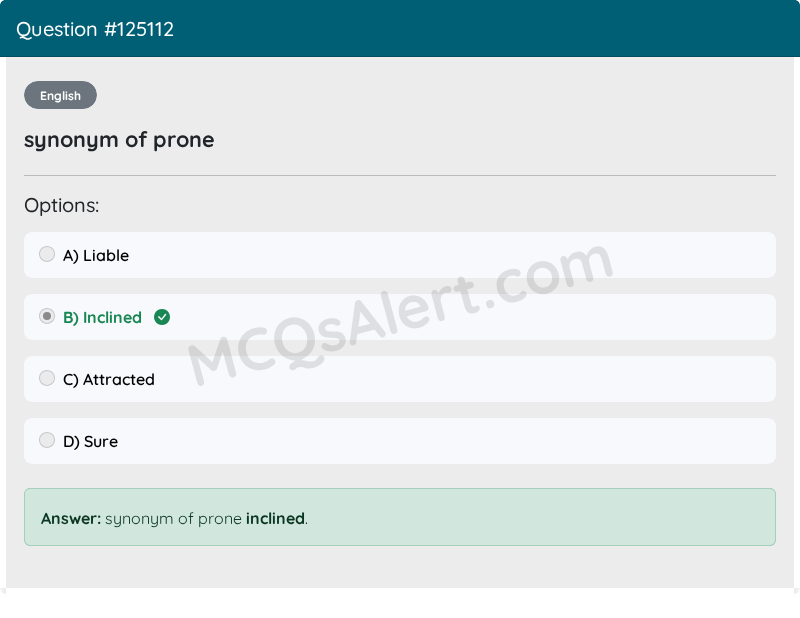 Question Screenshot