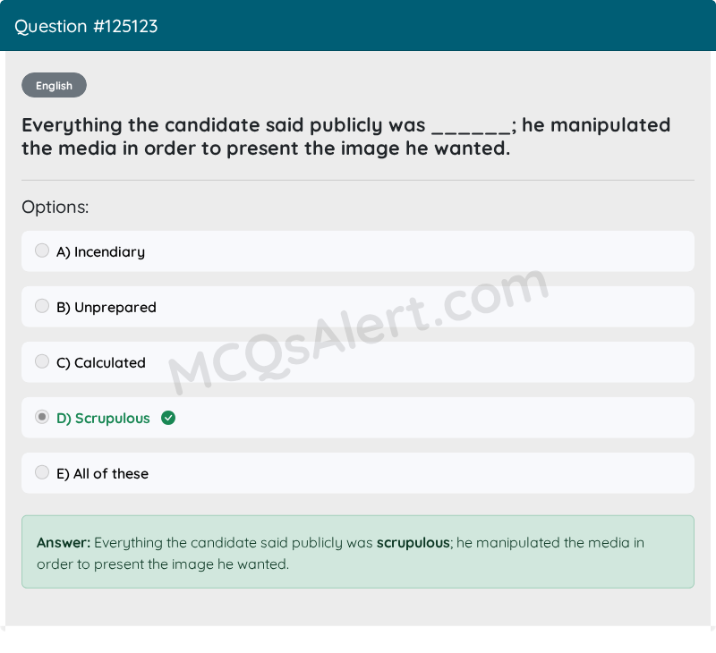 Question Screenshot