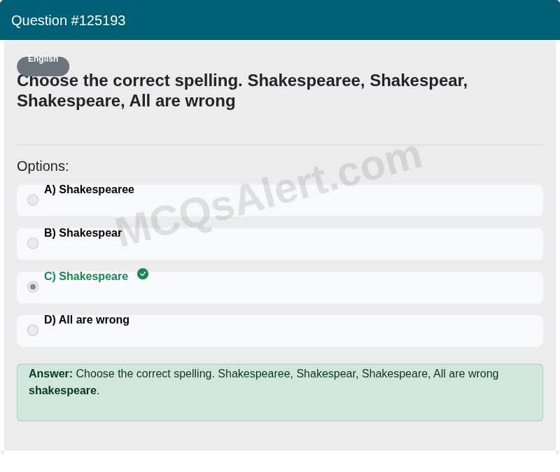 Question Screenshot