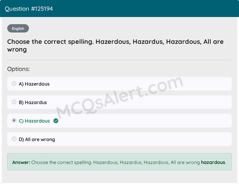 Question Screenshot