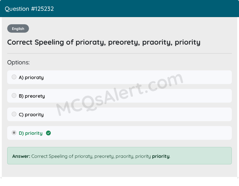 Question Screenshot
