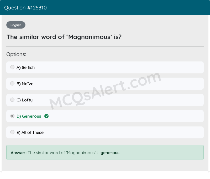 Question Screenshot