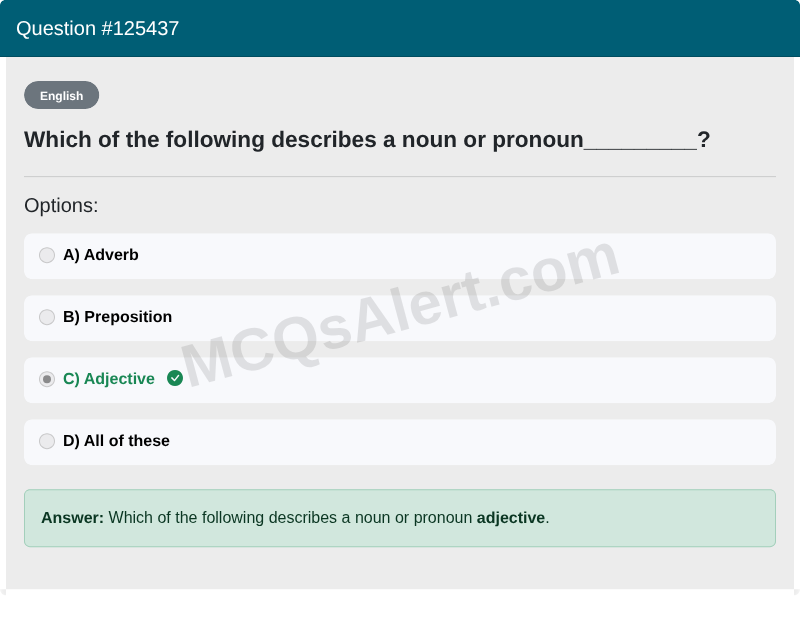 Question Screenshot