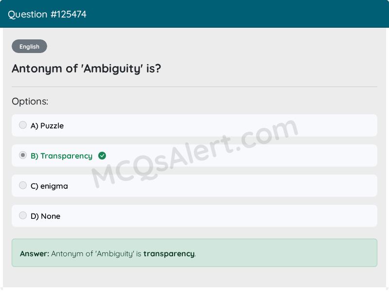 Question Screenshot