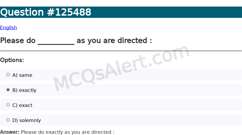 Question Screenshot