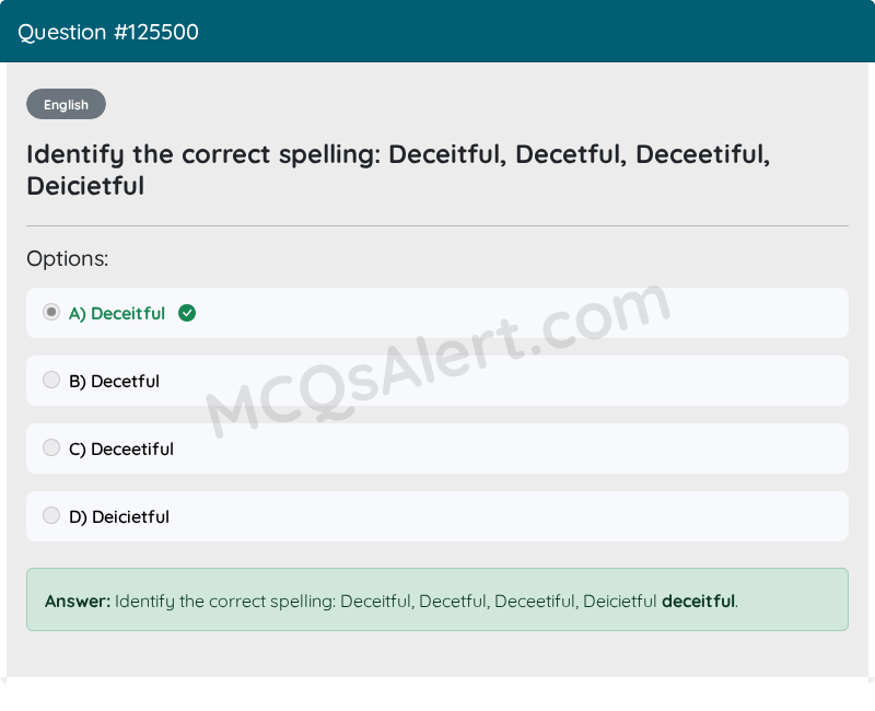 Question Screenshot