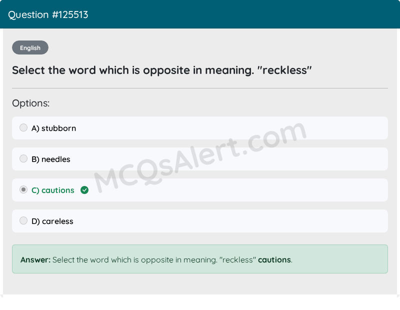 Question Screenshot