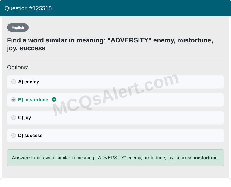 Question Screenshot