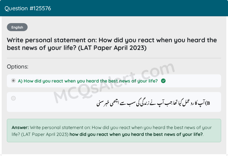 Question Screenshot