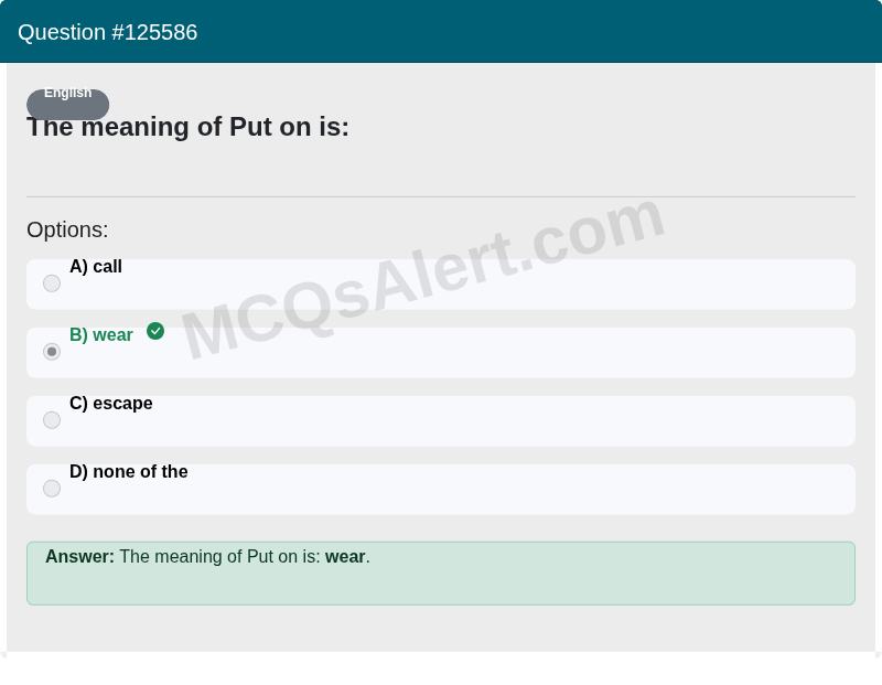 Question Screenshot