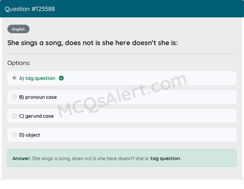 Question Screenshot